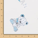 Bedrucktes Segeltuch Teddybär Blau - Ribes y Casals