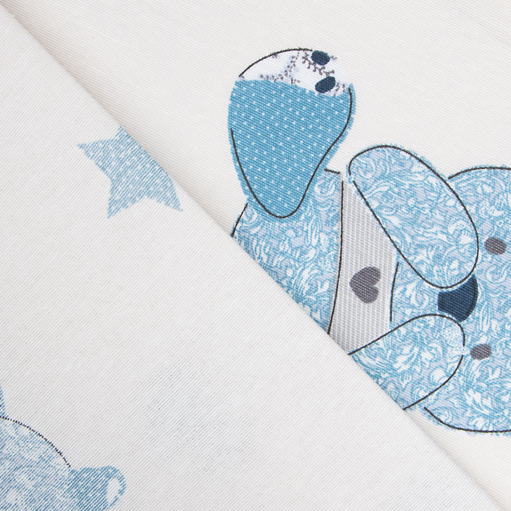 Bedrucktes Segeltuch Teddybär Blau - Ribes y Casals