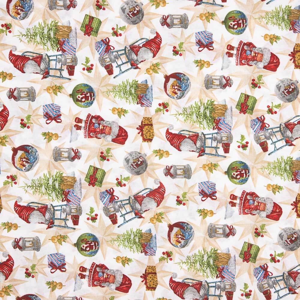 Canvas Weihnachten Mix Gnome Mix Ecru - Ribes y Casals