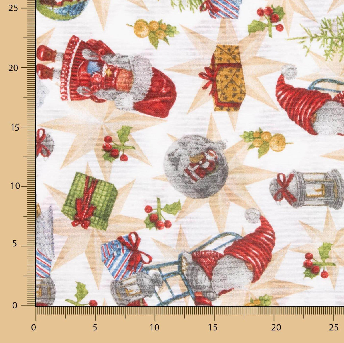 Canvas Weihnachten Mix Gnome Mix Ecru - Ribes y Casals