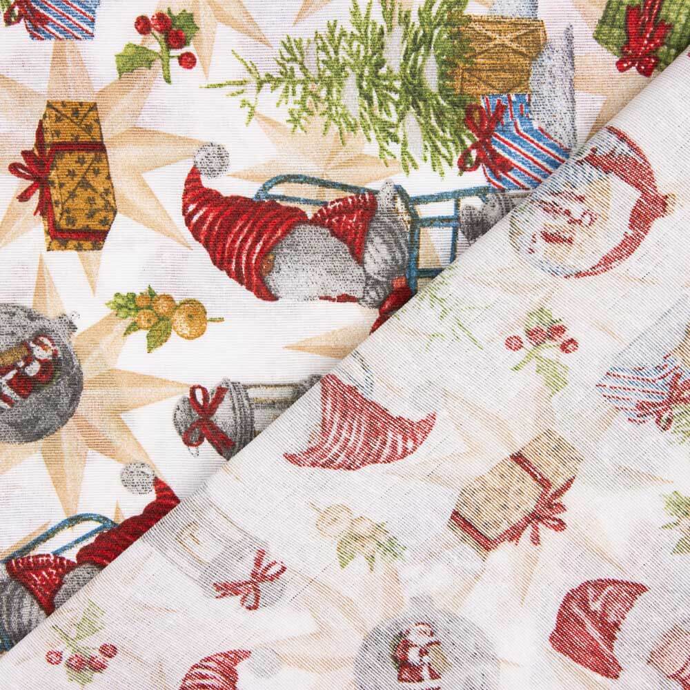 Canvas Weihnachten Mix Gnome Mix Ecru - Ribes y Casals
