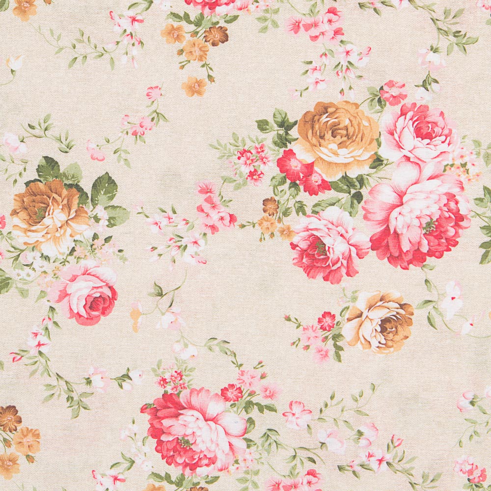 Beige Vintage Blume Segeltuch - Ribes y Casals