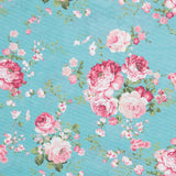 Türkisfarbene Vintage-Blumen-Leinwand - Ribes y Casals