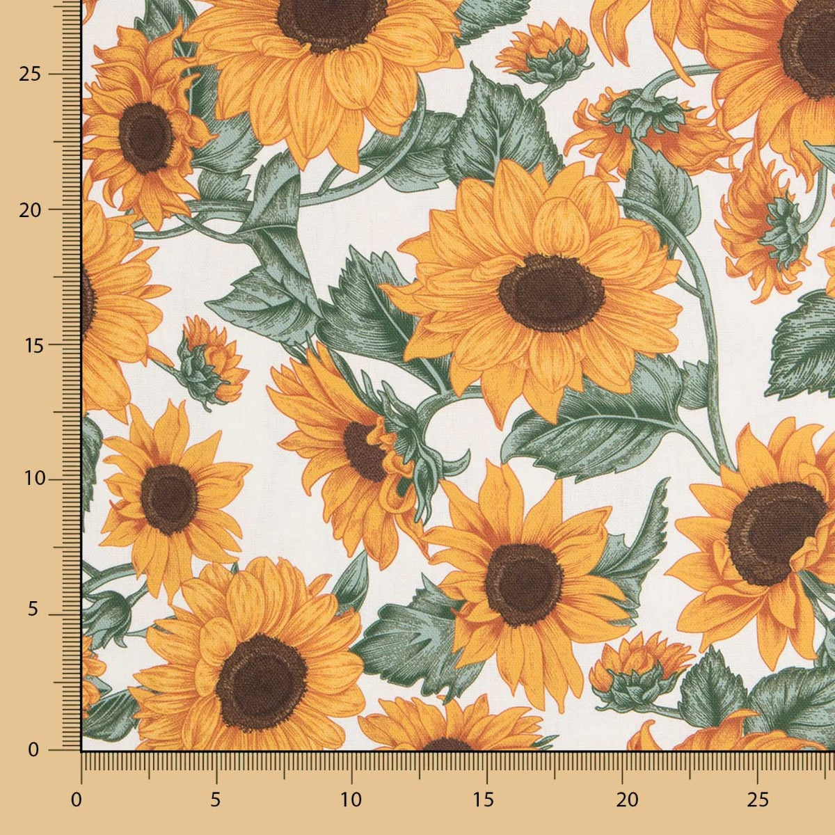 Canvas Sonnenblumen Weiß Gebrochen - Ribes y Casals