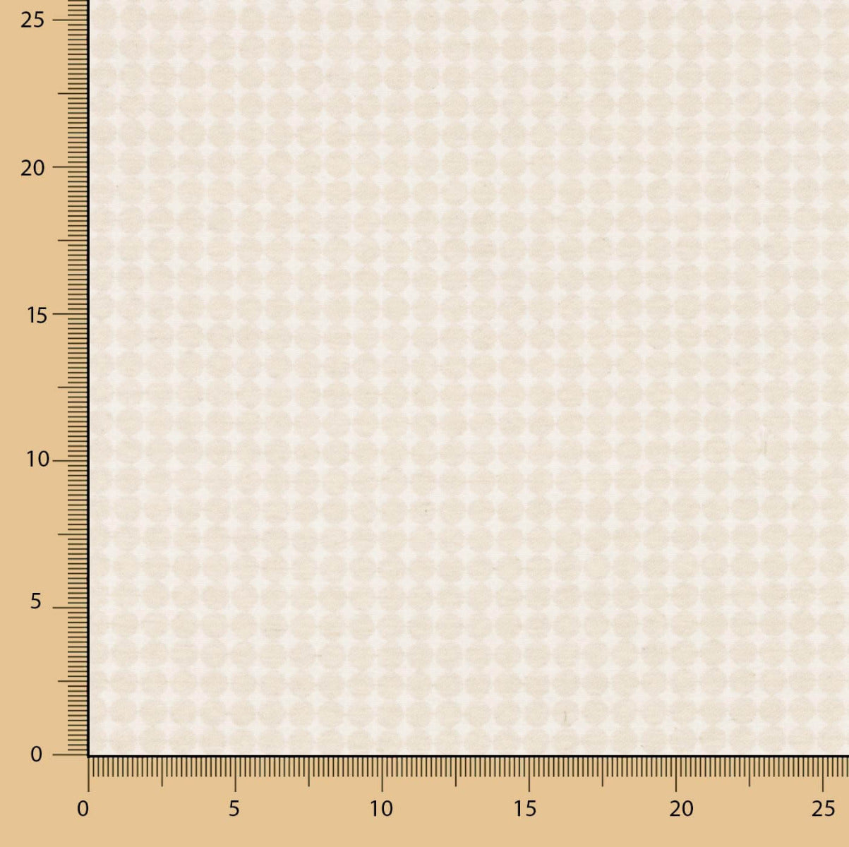 Jacquard-Leinwand Dots Beige - Ribes y Casals