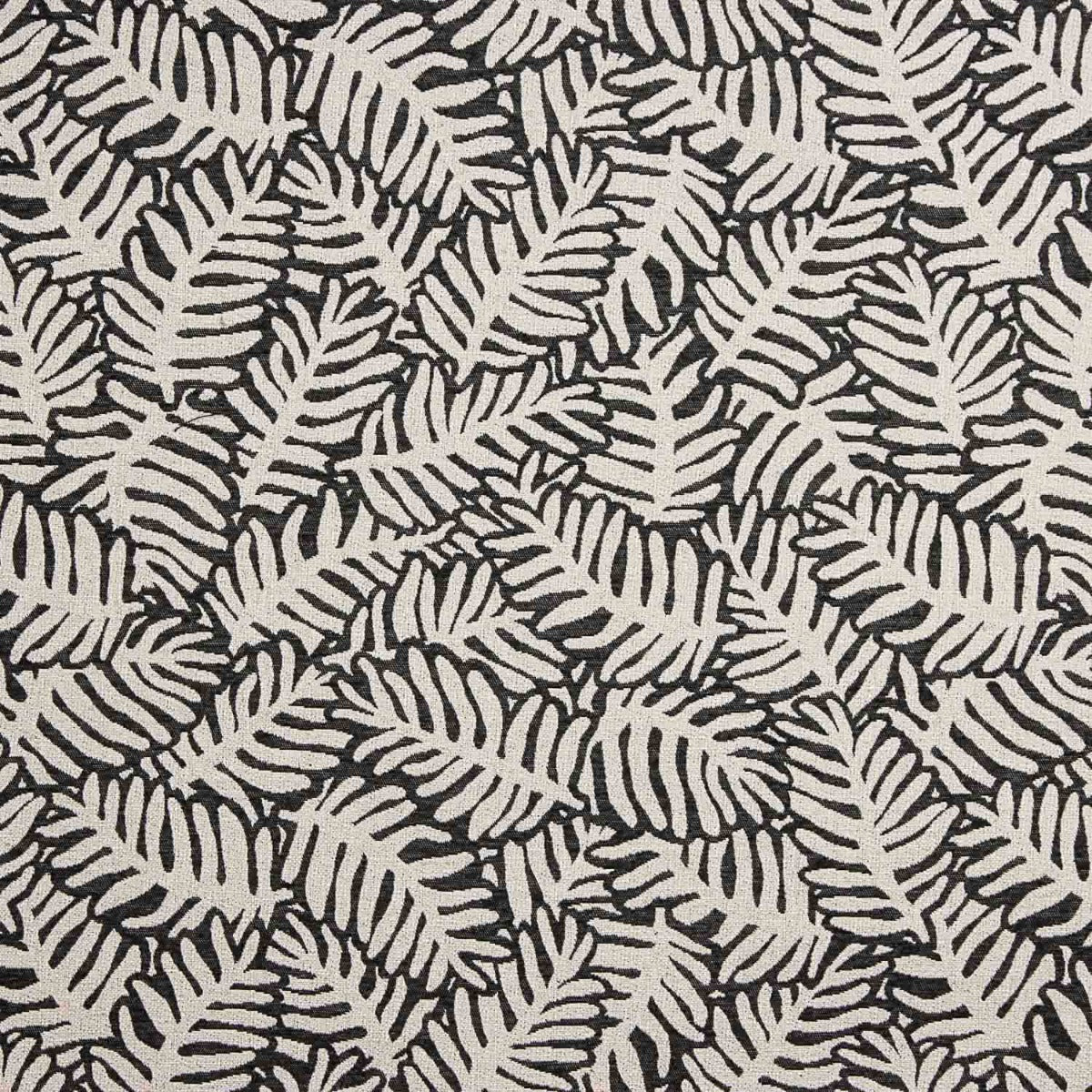 Jacquard-Segeltuch-Reststück mit Blattmuster – schwarz – verschiedene Maße x Breite 280 cm - Ribes y Casals