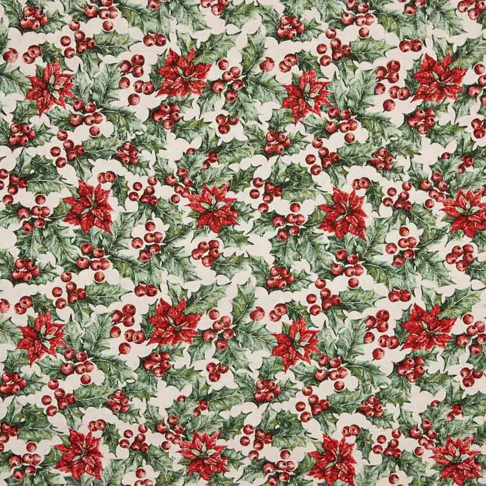 Weihnachts-Leinwand Holly Ecru - Ribes y Casals