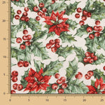 Weihnachts-Leinwand Holly Ecru - Ribes y Casals