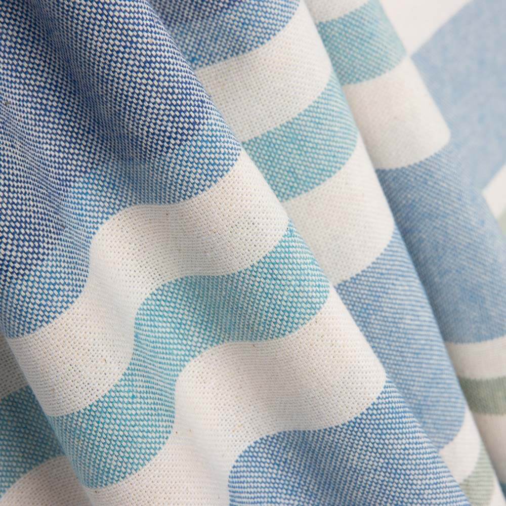 Multistriped-Leinwand blau - Ribes y Casals