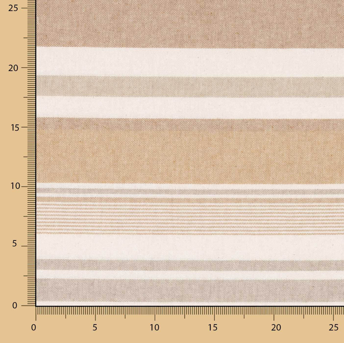 Gegerbtes Multistriped-Leinwandgewebe - Ribes y Casals