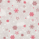 Graue Weihnachtsleinwand Rote Sterne - Ribes y Casals