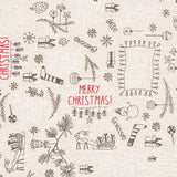 Weihnachten Frohe Weihnachten Lurex-Leinwand - Ribes y Casals