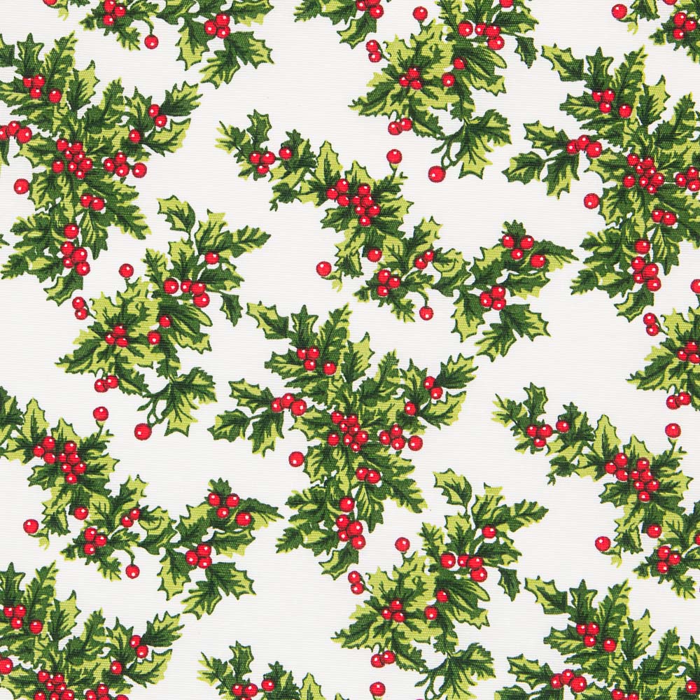 Leinwand Weihnachten Mistelzweig Ecru - Ribes y Casals