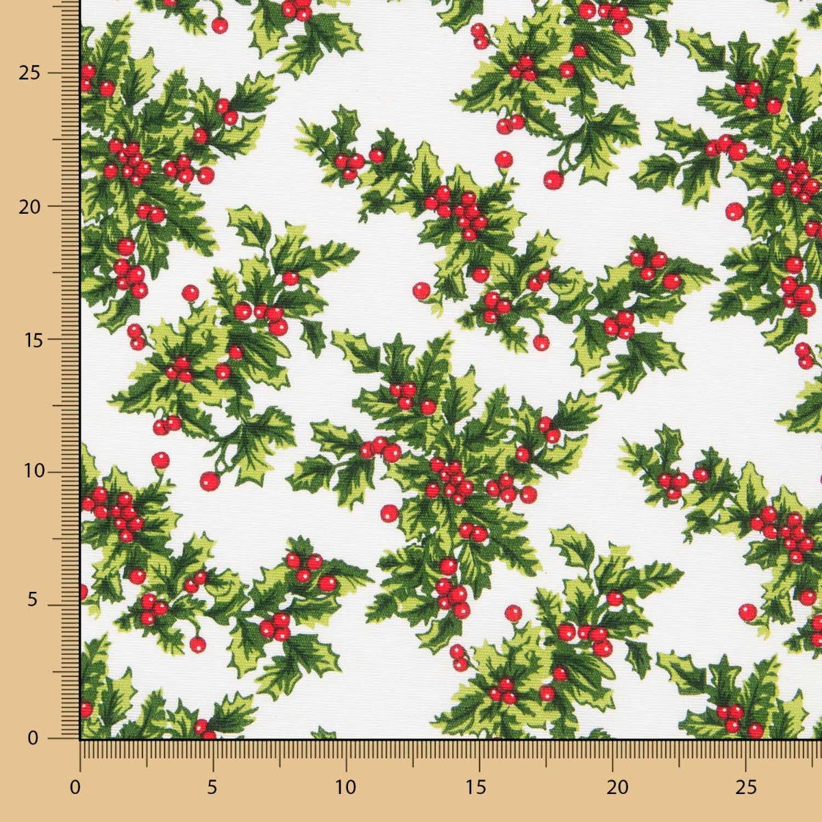 Leinwand Weihnachten Mistelzweig Ecru - Ribes y Casals