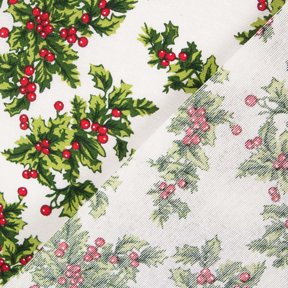 Leinwand Weihnachten Mistelzweig Ecru - Ribes y Casals