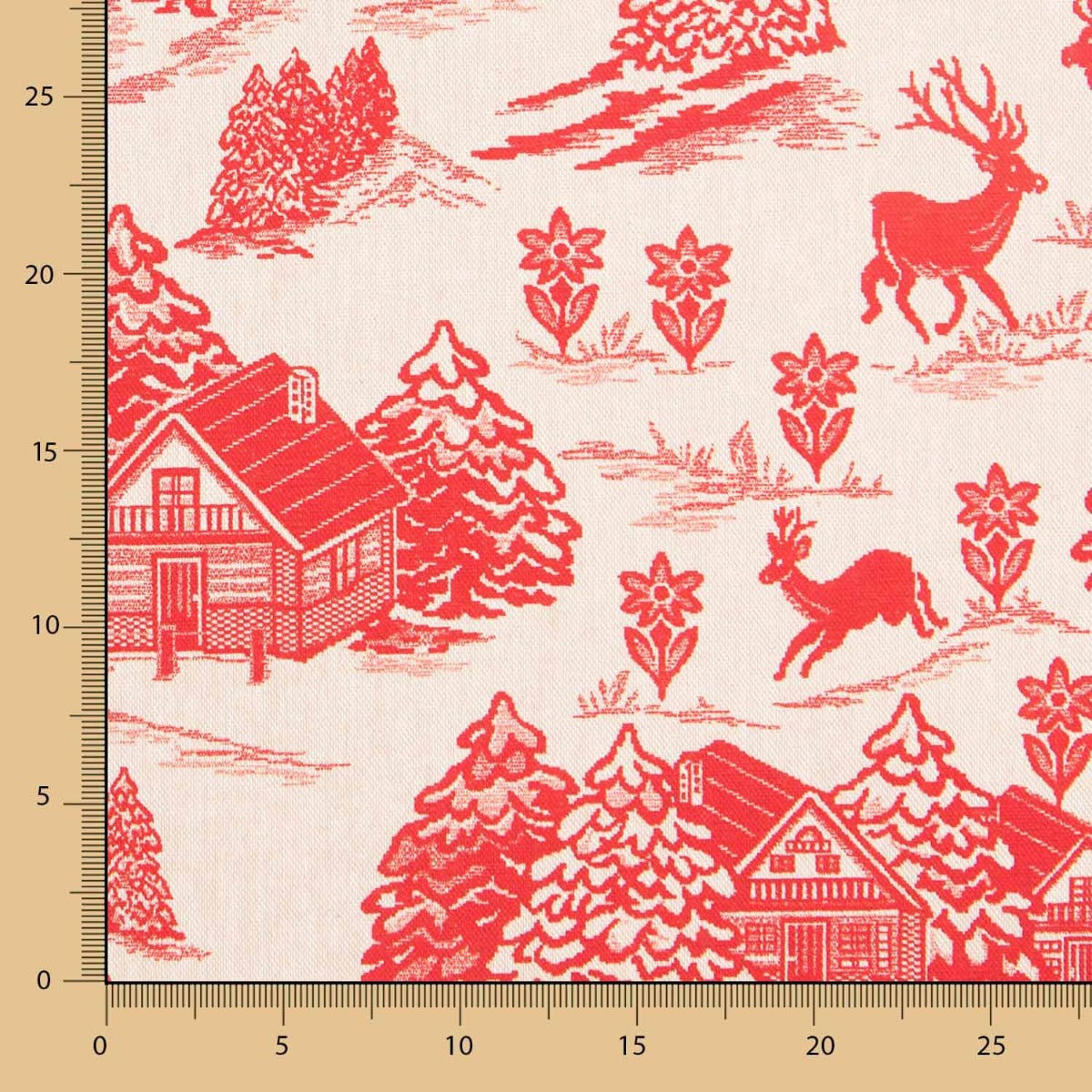 Rote Vintage-Weihnachts-Leinwand - Ribes y Casals