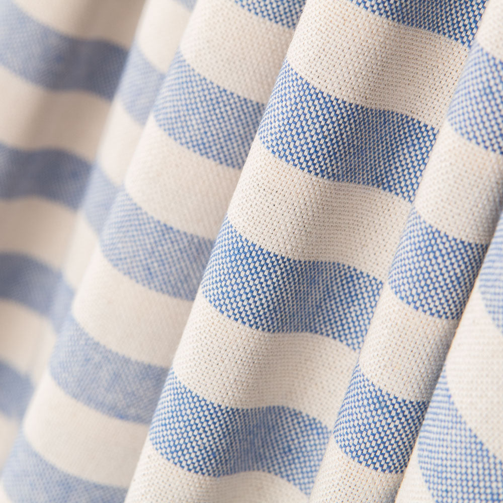 Rustikales Segeltuch Fein gestreift Blau - Ribes y Casals