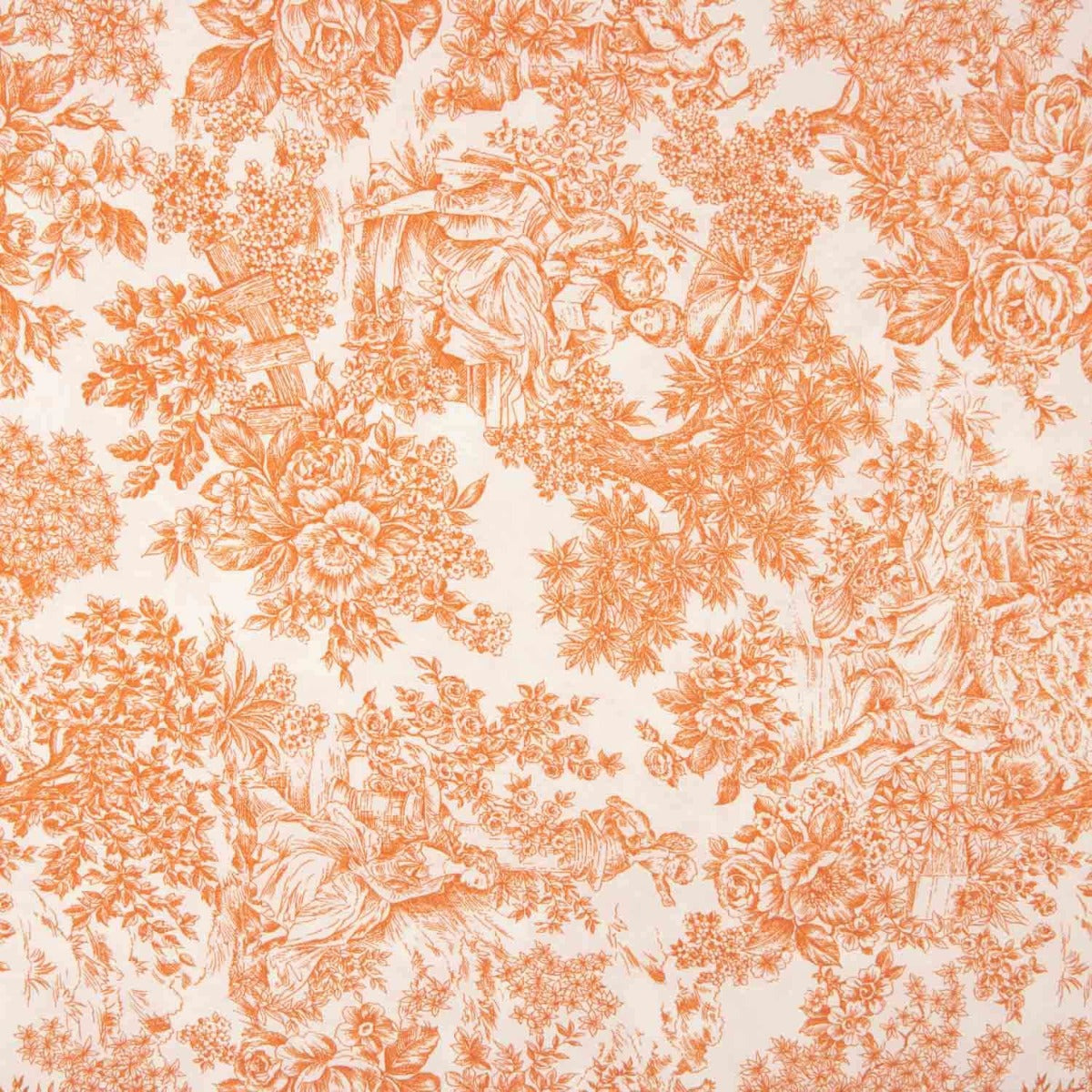 Segeltuch Toile de Jouy Orange - Ribes y Casals