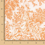 Segeltuch Toile de Jouy Orange - Ribes y Casals