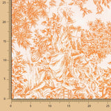 Segeltuch Toile de Jouy Orange - Ribes y Casals