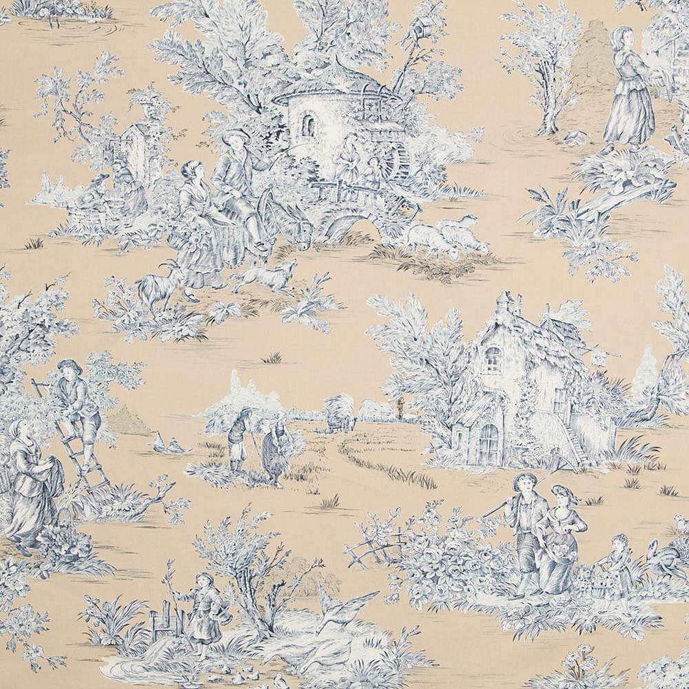 Segeltuch Toile De Jouy Sand - Ribes y Casals