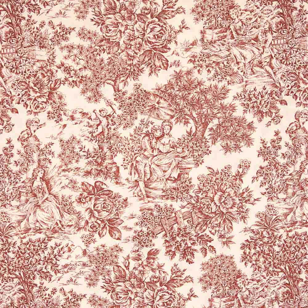 Canvas Toile de Jouy Kastanienbraun - Ribes y Casals