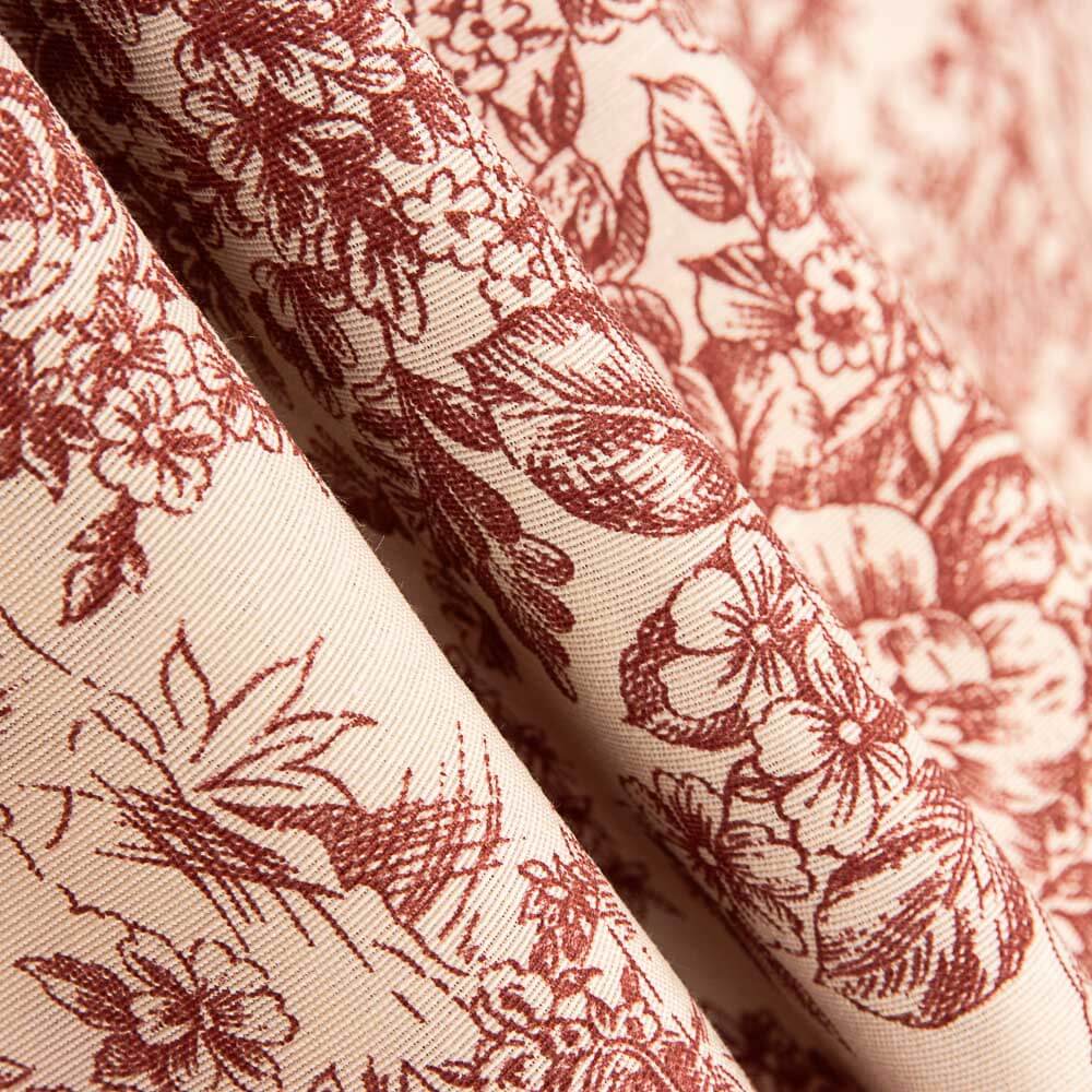 Canvas Toile de Jouy Kastanienbraun - Ribes y Casals