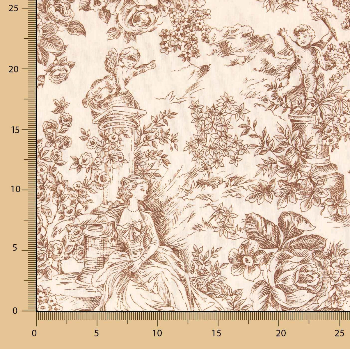 Canvas Toile de Jouy Braun - Ribes y Casals