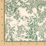 Segeltuch Toile de Jouy Grün - Ribes y Casals