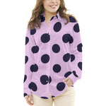 Polka Dot 70mm Spandex Navy Pink - Ribes y Casals