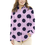 Polka Dot 70mm Spandex Navy Pink - Ribes y Casals