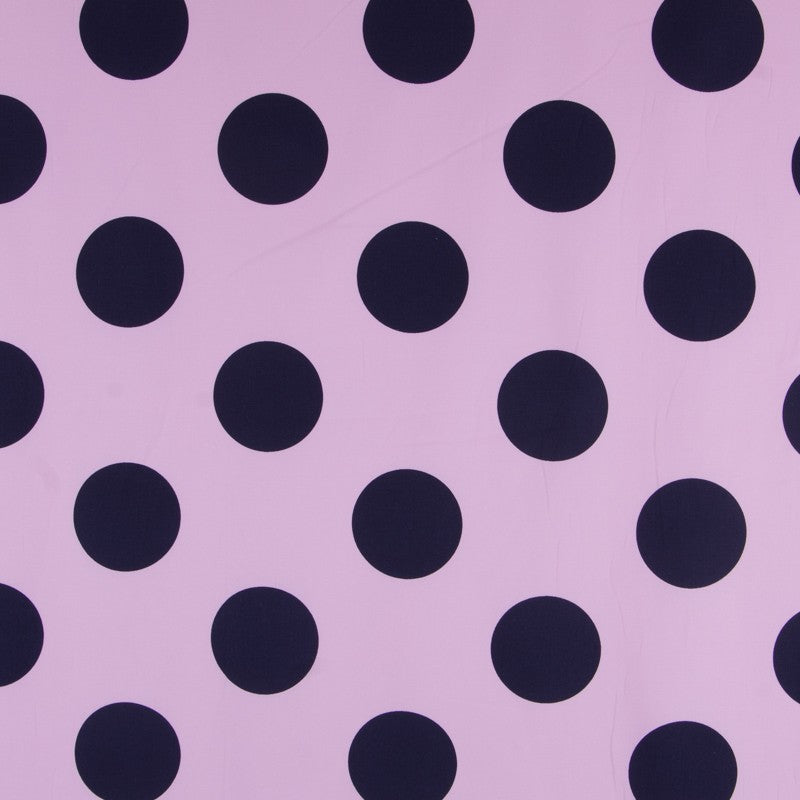 Polka Dot 70mm Spandex Navy Pink - Ribes y Casals