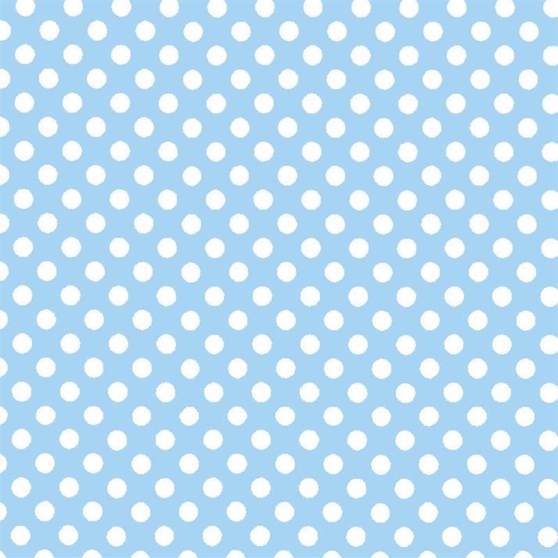 Polka Dot Chartreuse Popeline Himmelblau/Weiß - Ribes y Casals
