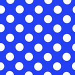 Polka Dot Popeline Goya Blau/Weiß - Ribes y Casals