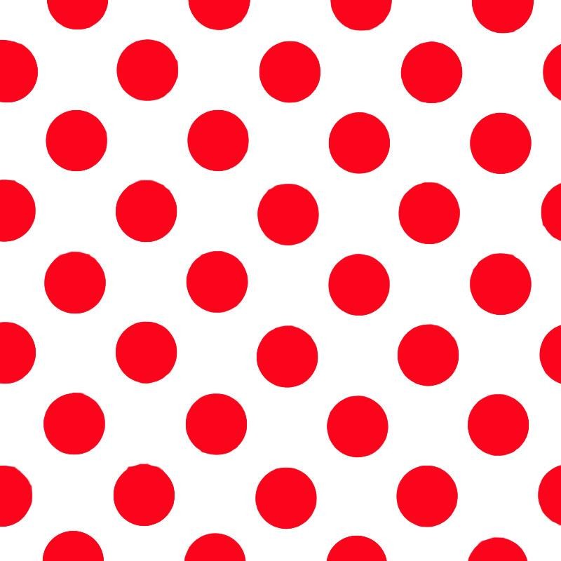 Goya Weiß/Rote Popeline Popeline Polka Dot - Ribes y Casals