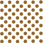 Polka Dot Popeline Schirm Weiß/Kamel - Ribes y Casals