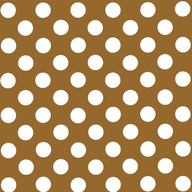 Polka Dot Popeline Schatten Camel/Weiß - Ribes y Casals