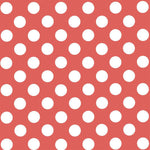 Polka Dot Popeline Schatten Koralle/Weiß - Ribes y Casals