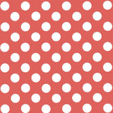 Polka Dot Popeline Schatten Koralle/Weiß - Ribes y Casals