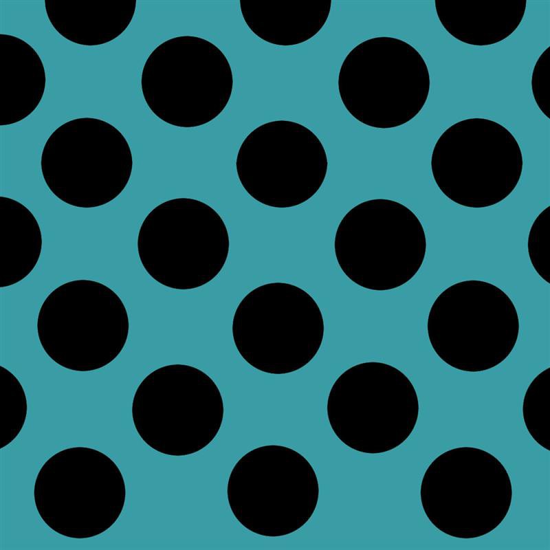Spandex Polka Dots 25mm Blauer Hintergrund Schwarze Polka Dots - Ribes y Casals