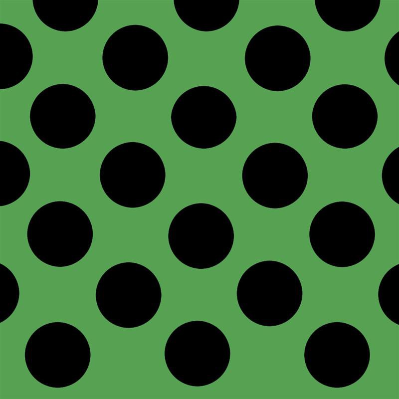 Spandex 25mm Spandex Polka Dots Grüner Hintergrund Schwarze Polka Dots - Ribes y Casals
