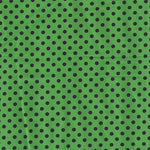 Spandex Polka Dots 5mm Grüner Hintergrund Schwarze Polka Dots - Ribes y Casals