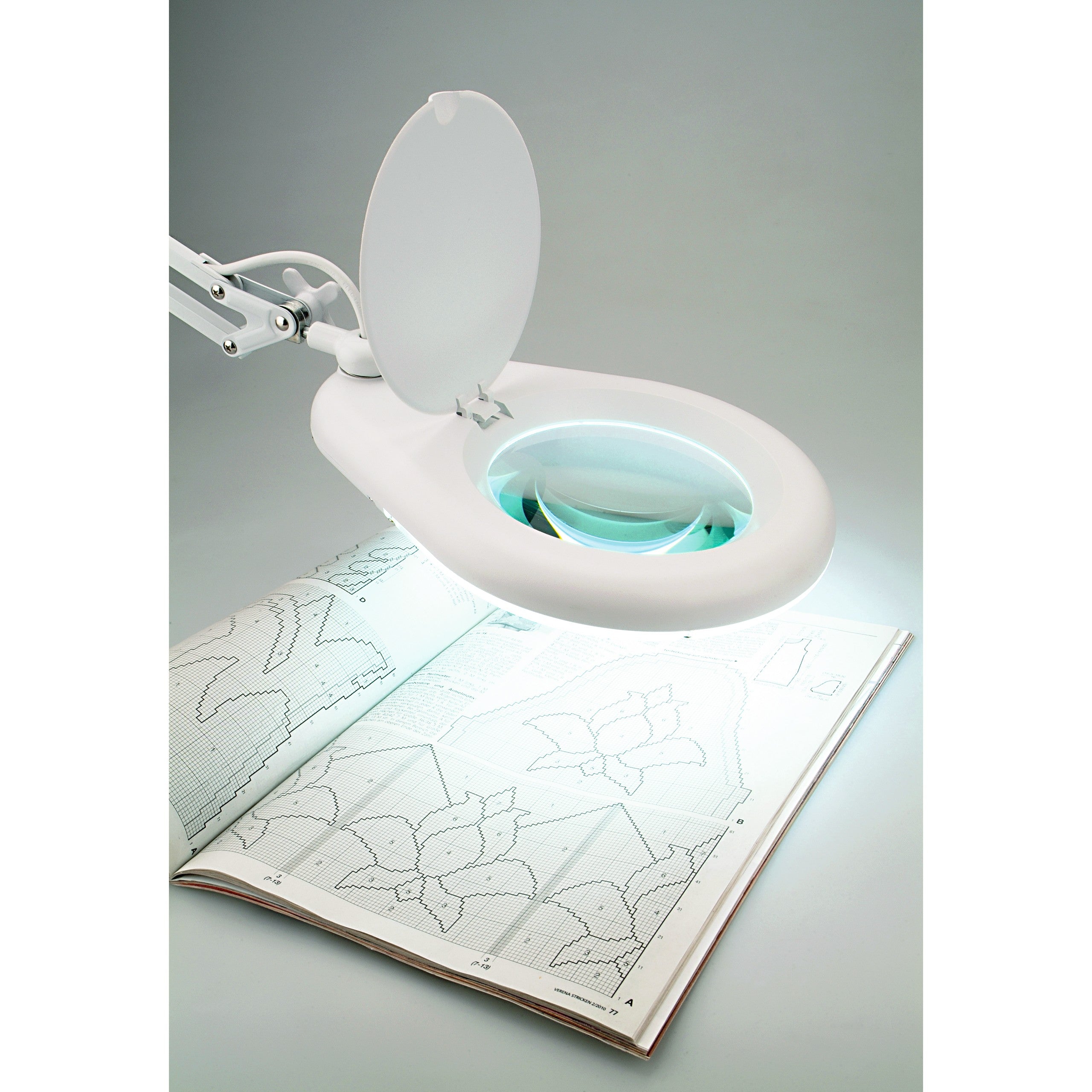 Vergrößerungsglas mit Lampe und Klemme - Ribes y Casals