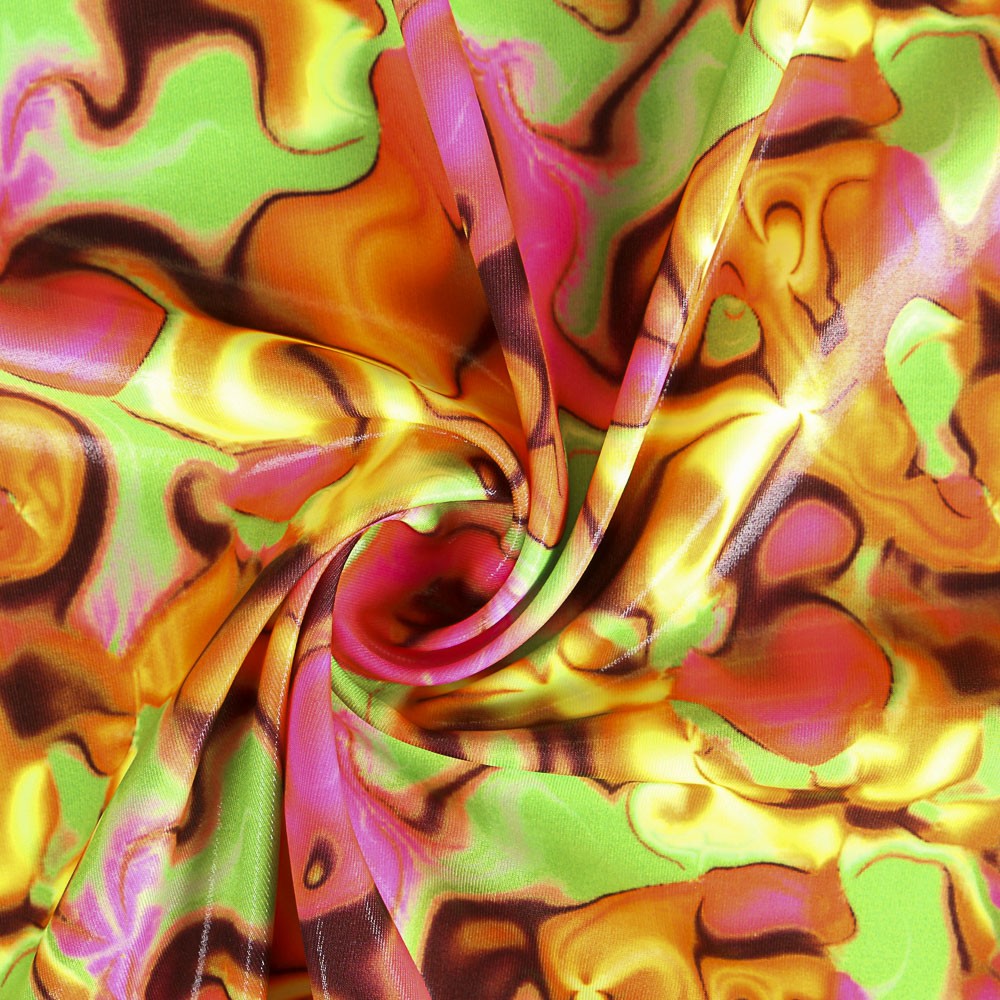 Lycra Digital Bubble Orange - Ribes y Casals