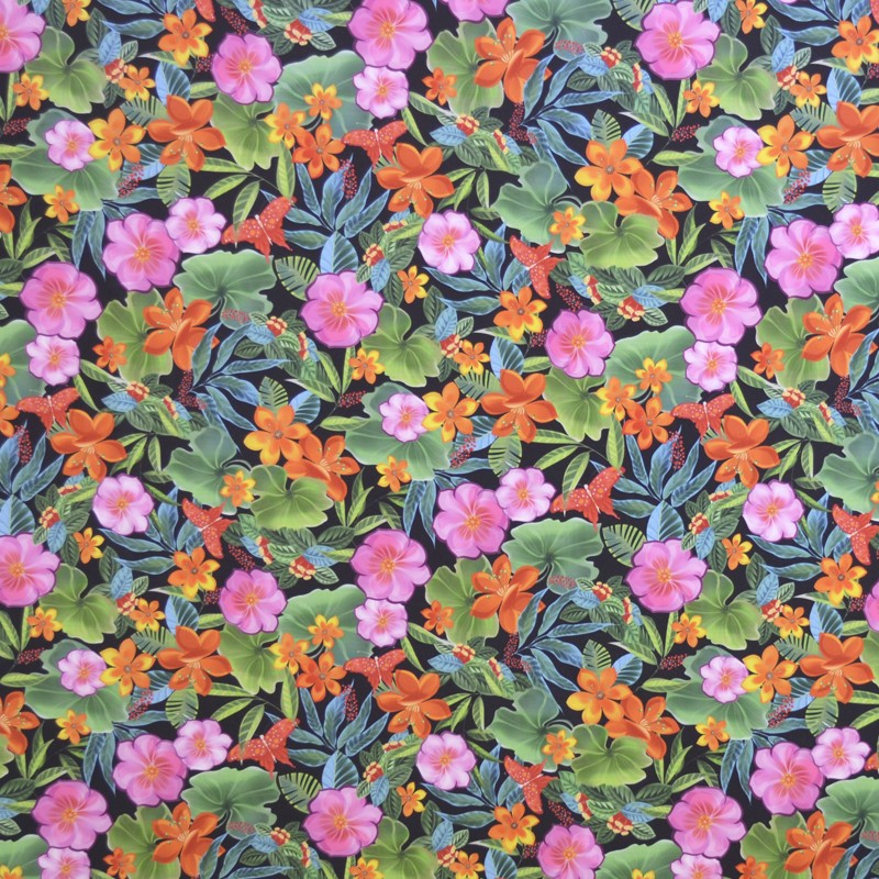 Mehrfarbig bedruckter Rashguard mit Blumenmuster - Ribes y Casals