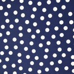 Bedruckte Lycra-Punkte 1cm Navy Hintergrund - Ribes y Casals