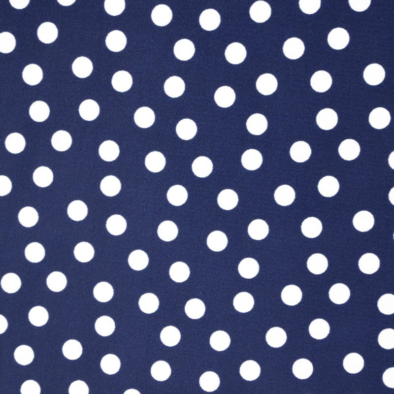 Bedruckte Lycra-Punkte 1cm Navy Hintergrund - Ribes y Casals