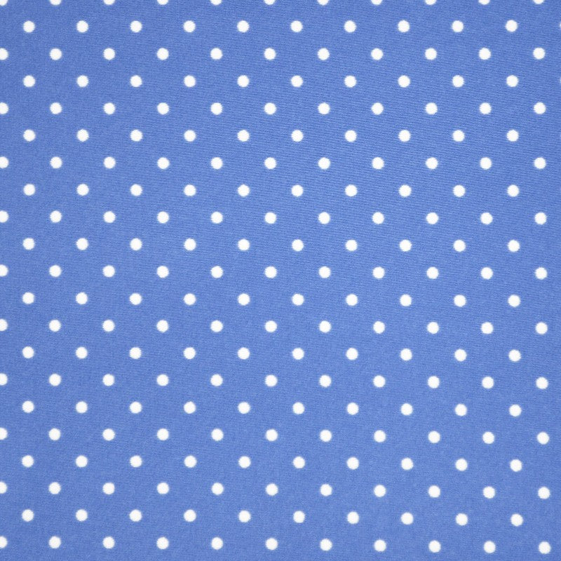 Lycra gestempelt Polka Dot Weiß Denim Hintergrund - Ribes y Casals
