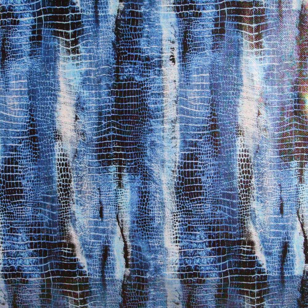 Lycra Fantasy Schlange Blau - Ribes y Casals