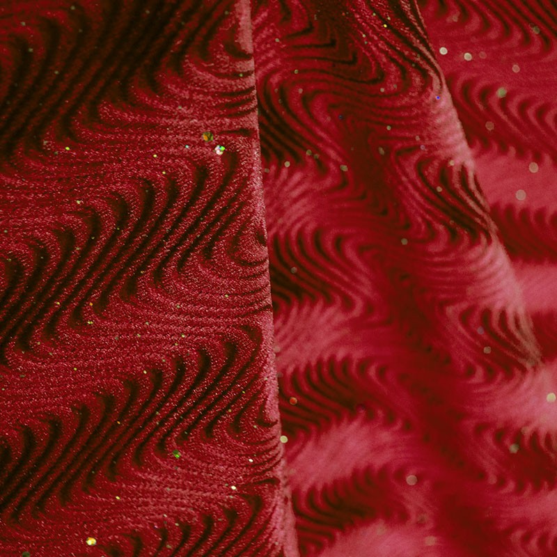 Glitter Rash Guard Velvet Waves Rot - Ribes y Casals